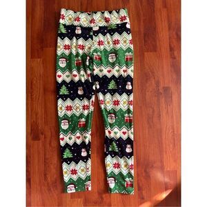 Christmas No Boundaries Juniors' Velour Leggings Size 11